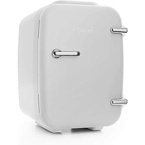 CAYNEL Mini Fridge Cooler and Warmer, (4Liter / 6Can) Portable Compact Personal Fridge, AC/DC Thermoelectric System, 100% Freon-Free Eco Friendly for Home, Office and Car