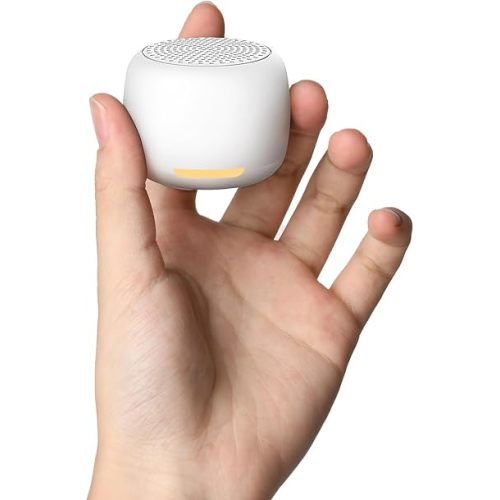Babelio White Noise Sound Machine, Mini Portable Sound Machine for Adults Baby, Travel, Night Light, 15 Smoothing Sounds, Timer and Memory Function, White