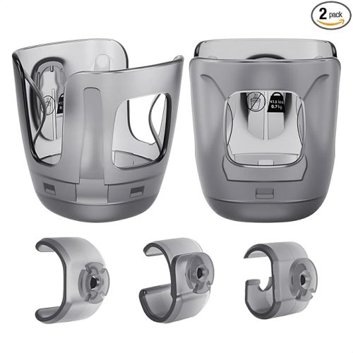 2 Pack - Stroller Cup Holder, Baby Cup Holder Compatible with UPPAbaby Vista, Cruz and Minu Strollers – Fits Most Cup Sizes, Quick-Release Design