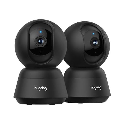 Hugolog 4K 8MP Indoor Pan/Tilt Security Camera with Auto-Focus,Ideal for Baby Monitor/Pet Camera/Home Security,Starlight Color Night Vision,Human/Pet AI,Two-Way Audio,US Cloud,Compatible with Alexa