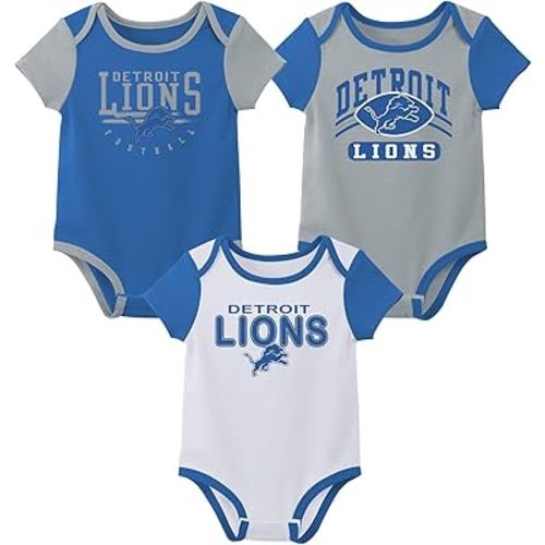 Outerstuff NFL Teams Newborn Baby and Infant Short Sleeve Bodysuit Variety 3-Pack (0-18m)