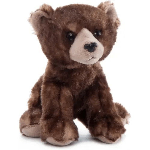 The Petting Zoo Brown Bear Stuffed Animal Plushie, Gifts for Kids, Wild Onez Babiez Zoo Animals, Brown Bear Plush Toy 6 inches