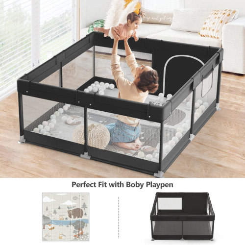 Pkinoicy Baby Playpen with Mat, 47x47inch for Babies and Toddlers for Apartment, Play Yard for Babies & Reviews | Wayfair