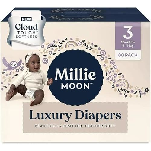 Diapers Sizes 1-6 Luxury Diapers COUCHES DE Luxe (Choose Size) (Size 3-88 Diapers (13lbs-24lbs)), White