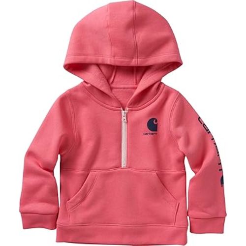 Carhartt Girls' Long-Sleeve Half-Zip Hooded Sweatshirt
