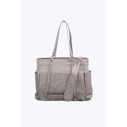 BÉIS 'The Diaper Bag' in Grey - Fancy Diaper Bag & Large Tote Diaper Bags