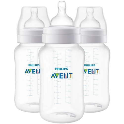 Philips Avent Anti-colic Baby Bottles, 11 fl oz, 3pk, Clear, SCY106/03