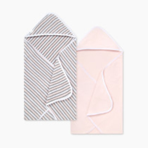 Burt's Bees Baby Organic Single-Ply Hooded Towel (2 Pack) - Blossom