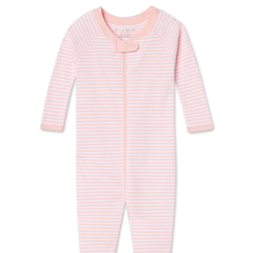 LAKE Baby Pajamas | English Rose Stripe Baby Sleeper