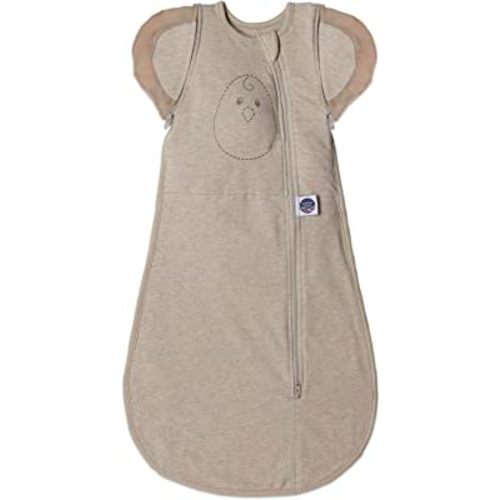 Nested Bean Zen One™ | Gently Weighted Swaddle | Babies 3-6M (13-18.5 Lbs) | Adapts for Arms in/Out | Prevents Startles | Aid Self-Soothing | 2-Way Zipper | TOG 1.0