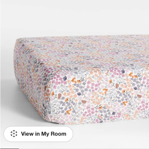 Stay Cool Wonderland Prairie Organic Cotton Baby Crib Fitted Sheet