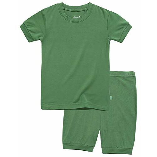 VAENAIT BABY Toddler Kids Girls Boys Sleepwear Pajamas Short Soft Shirring Cool Summer Viscose Pjs 2pcs Set