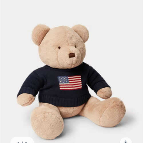 Large Flag-Sweater Polo Bear | Ralph Lauren
