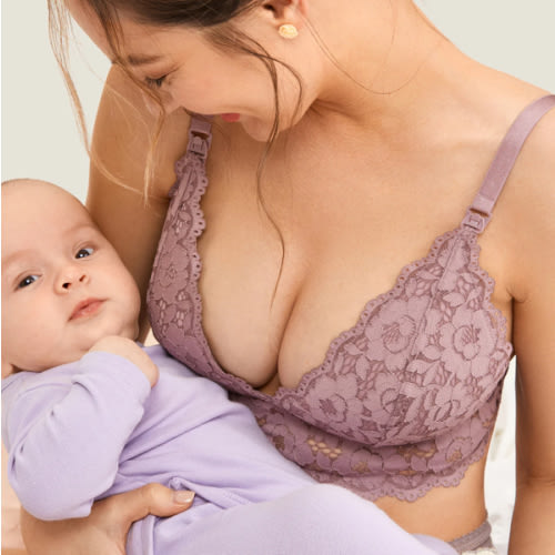 Lace Plunge Nursing Bralette