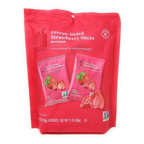 Freeze Dried Strawberry Slices Multipack | Includes 6 Packs | Kosher, Non-GMO Project Verified | 2.1oz/60g (Pack of 1)