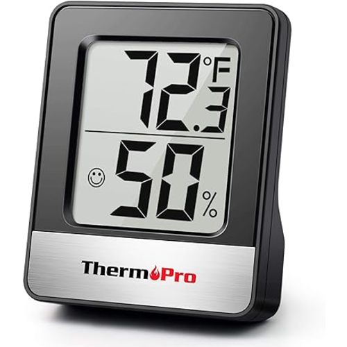 ThermoPro TP49 Digital Hygrometer Indoor Thermometer Humidity Meter Room Thermometer with Temperature and Humidity Monitor Mini Hygrometer Thermometer