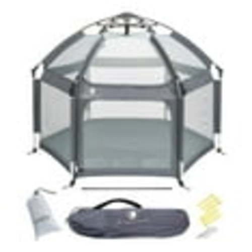 POP 'N GO Baby Playpen - Indoor & Outdoor Playpen for Babies and Toddlers - Baby Beach Tent, Foldable, Portable W/Canopy & Travel Bag - Pop Up Pack and Play Yard