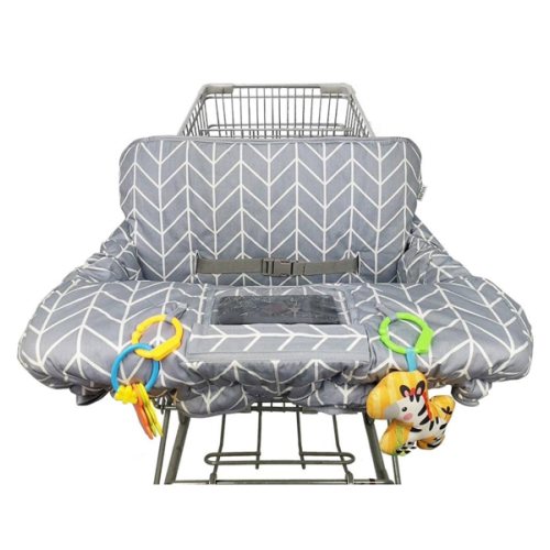 Shopping Cart Cover for Baby ICOPUCA Cotton High Chair Cover for Infant, Toddler, Boy or Girl, Reversible, Machine Washable (Grey Arrow Print)