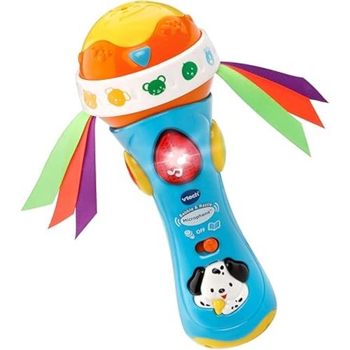 VTech Baby Babble and Rattle Microphone, Blue Small