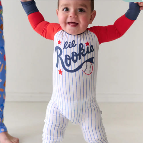 Blue Lil Rookie Crescent Zippy - Little Sleepies