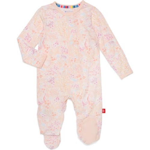 Coral Floral Footie