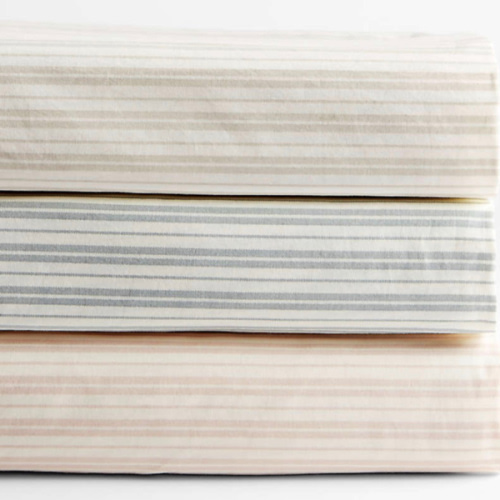 Frenchie Natural Taupe 100% Organic Cotton Baby Crib Fitted Sheet by Leanne Ford