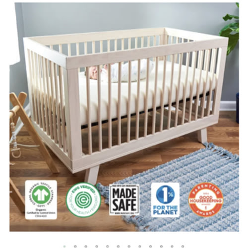 Nature Pedic - Breathable Organic 2-Stage Crib Mattress for Babies and Toddlers - Waterproof, GOTS Certified, Lightweight and Innerspring Options