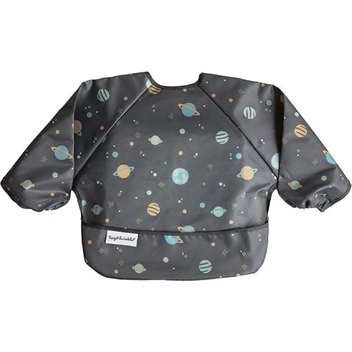 Tiny Twinkle Mess Proof Baby Bib, Full Sleeve Bib Outfit, Waterproof Bib for Toddlers, Machine Washable, Tug Proof Closure