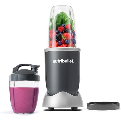 Nutribullet Personal Blender, Shakes, Smoothies, Food Prep, and Frozen Blending, 24 Ounces, 600 Watt, Dark Gray, NBR-0601WM