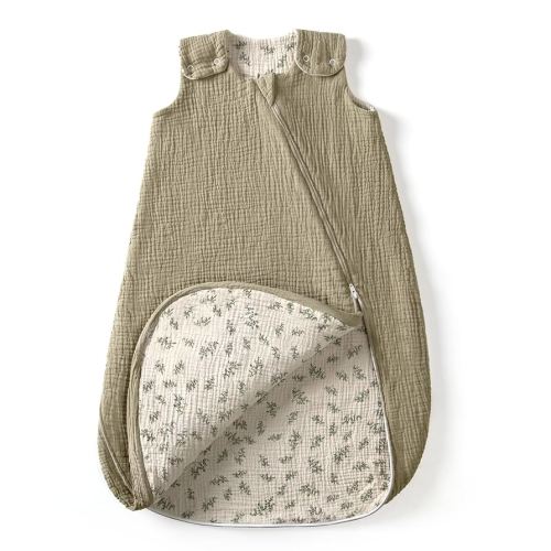 lulumoon Sleep Sack Muslin for Baby: Cotton Wearable Blanket for 3-9 Months - Soft Lightweight Ideal for Nursery Lounge Nighttime Naptime 6-12 Months