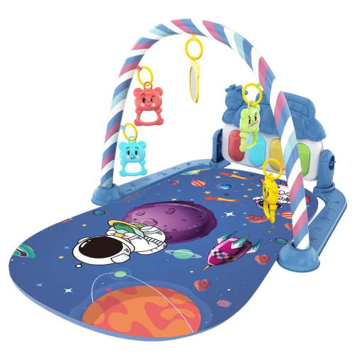 Baby Activity Gym Play Mat - Removable Design, Soft & Comfortable, Artistic Piano Keys with Soft Colored Lights, Suitable for Infants and Toddlers, 28.3 x 18.5 Inches