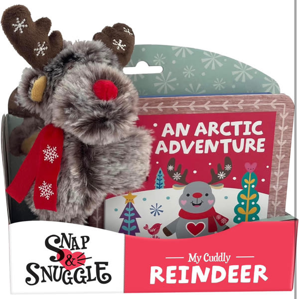 Snap & Snuggle: An Arctic Adventure: Christmas Plush Silicone Slap Bracelet and Board Book for Kids