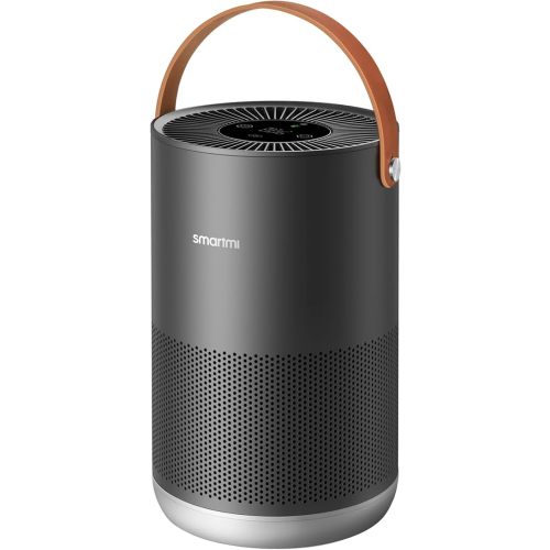 smartmi Air Purifiers for Home, Works with HomeKit Alexa, Smart Air Purifier with Handle, Auto Mode, 19db, 0.08 µm Particles Captured, P1 Dark Grey