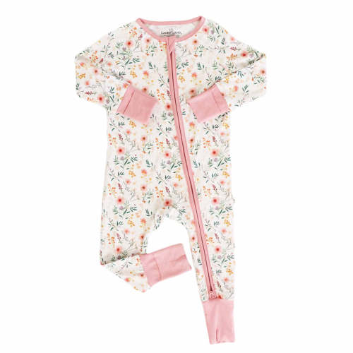 Winnie's Wildflowers Convertible Zip Romper - 6-12 months