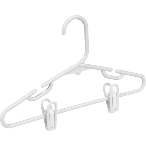 Honey-Can-Do Kids Clothes Hanger, Baby Clothes Hangers with Clips, Removable Clips are Designed to Keep Bottoms and Tops Perfectly Paired, Making it Easier to Organize and Store Outfits, 18 Pack