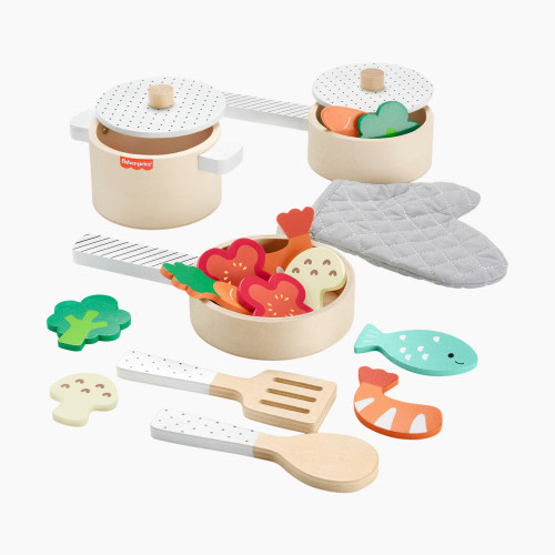 Fisher-Price Wooden Pots and Pans Set
