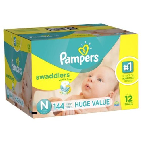 Pampers Swaddlers Diapers, Size Newborn, 144 DiapersPampers Swaddlers Diapers, Size Newborn, 144 Diapers