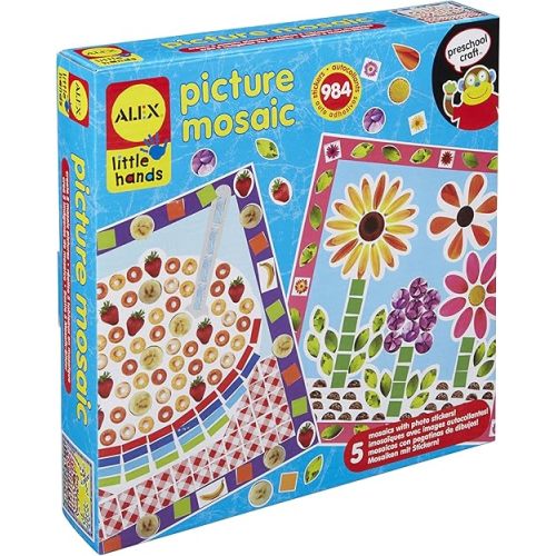 ALEX Toys Little Hands Picture Mosaic Kids Toddler Art and Craft Activity, Multicolor, One Size, 1406