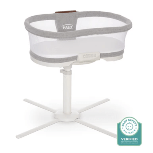 HALO - BassiNest Luxe Vibrating Bassinet, Bedside Sleeper - white