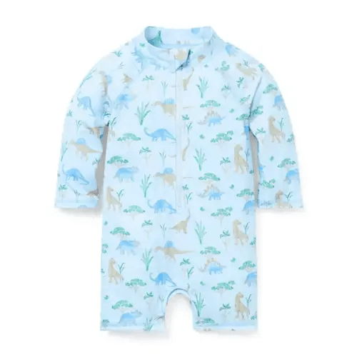 Baby Bundle Blue Dinosaur Baby Recycled Dinosaur Rash Guard Swimsuit by Janie and Jack
