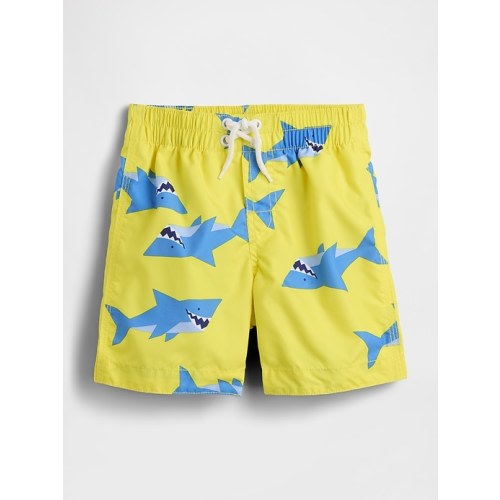 Yellow Sharks Swim Trunks