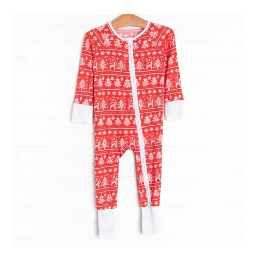 Fair Isle Favorites Bamboo Zippy Pajama, Red – Stitchy Fish