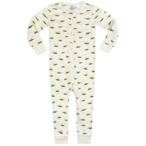 Grasshopper Organic Cotton Zipper Pajama