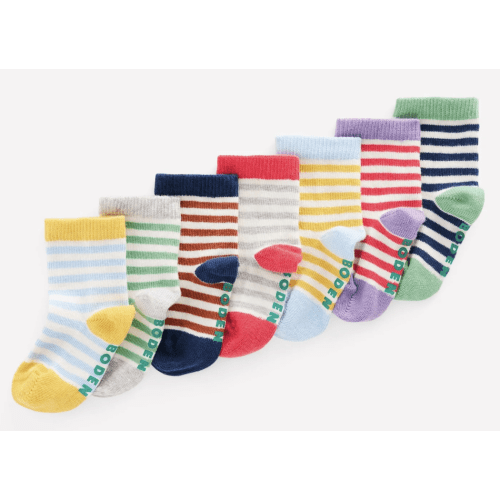 7-Pack Baby Socks-Stripes | Boden USA