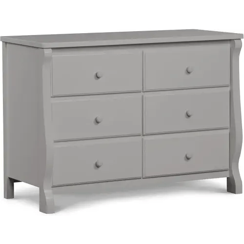 Delta Children Universal 6 Drawer Dresser with Interlocking Drawers - Greenguard Gold Certified, Grey