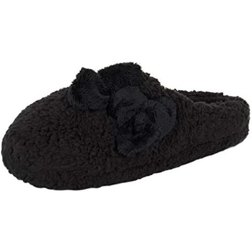 Jessica Simpson Women's Plush Marshmallow Slide on House Slipper Clog with Memory Foam