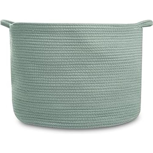 Natemia Extra Large Storage Basket (20" x 20" x 14") - Woven Baskets for Storage, Baby Storage Basket and Toy Organizer, Blanket Basket, Perfect Baby Registry Gift, Rope Baskets for Storage