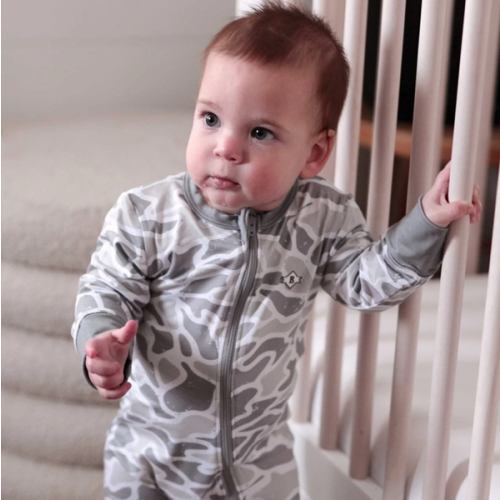 Baby Zip Up - White Camo – BURLEBO
