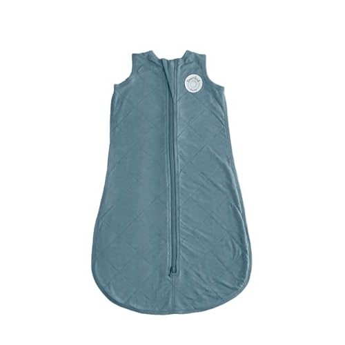 DREAMLAND BABY Bamboo Viscose Sleep Sack (6-12 Months). Ultra Soft Blanket w/ 2-Way Zipper. 97% Viscose, 3% Spandex (Ocean)
