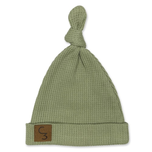 Sagebrush Green Waffle Newborn Baby Hat